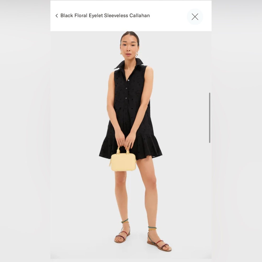 Tuckernuck Black Eyelet Sleeveless Mini Dress